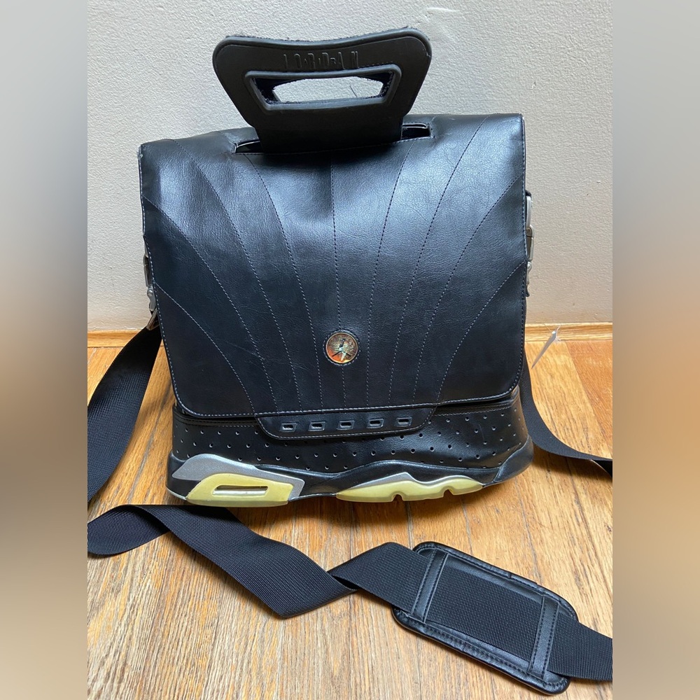 Air Jordan 6 laptop bag messenger bag Black Silver Rare